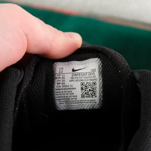 Nike Air Max Sneakers Mens 12 Black White Red Air System Shoes Athletic - Picture 9 of 10